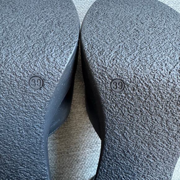 Free People Gwen Platform Mary Janes Black Shoes Boho Sz 8.5 - Picture 9 of 13